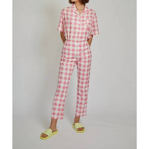 RACHEL ANTONOFF Pants - NEW RACHEL ANTONOFF birdie pant in pink tablecloth